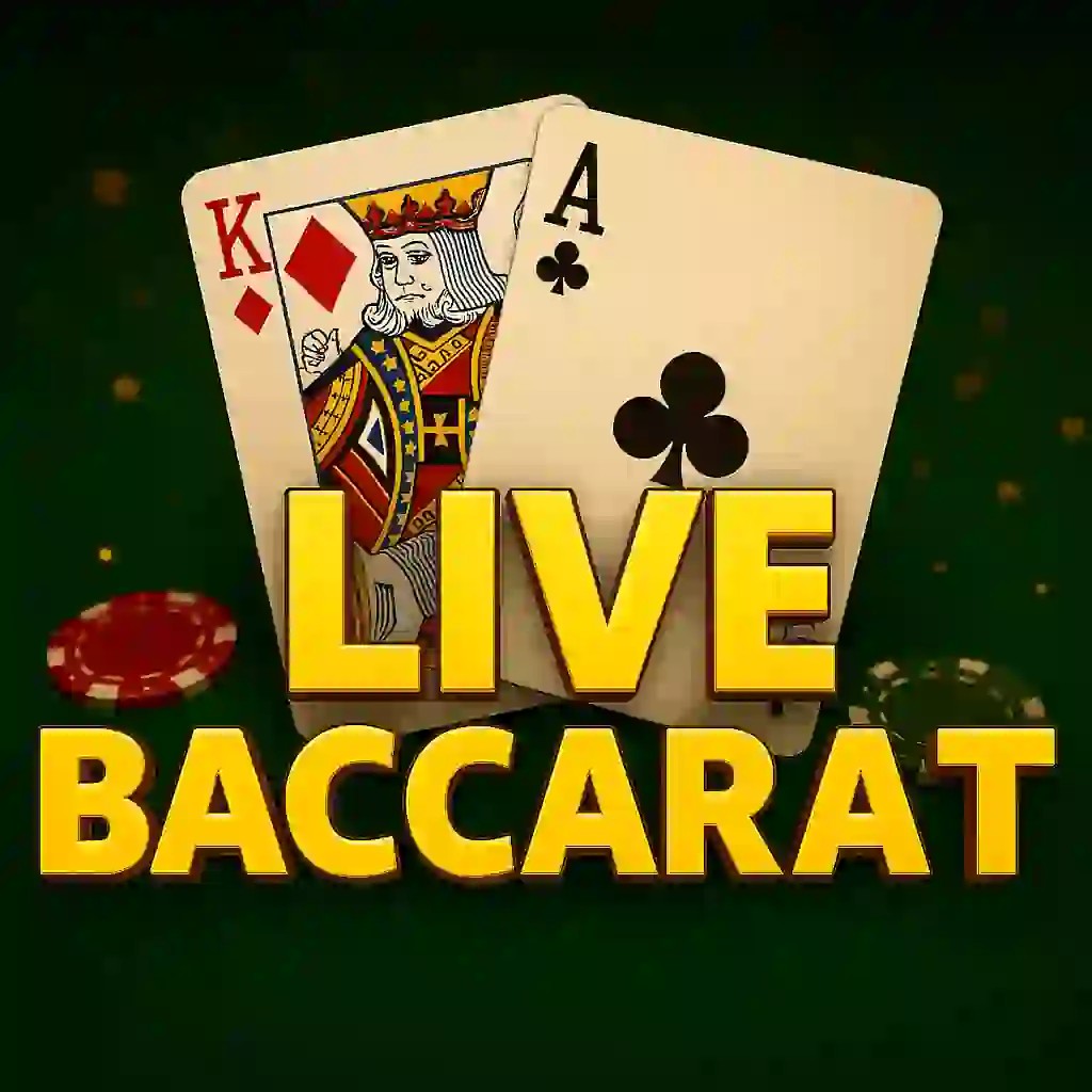 Live Baccarat slot icon by Evolution, available at Spinalto Casino