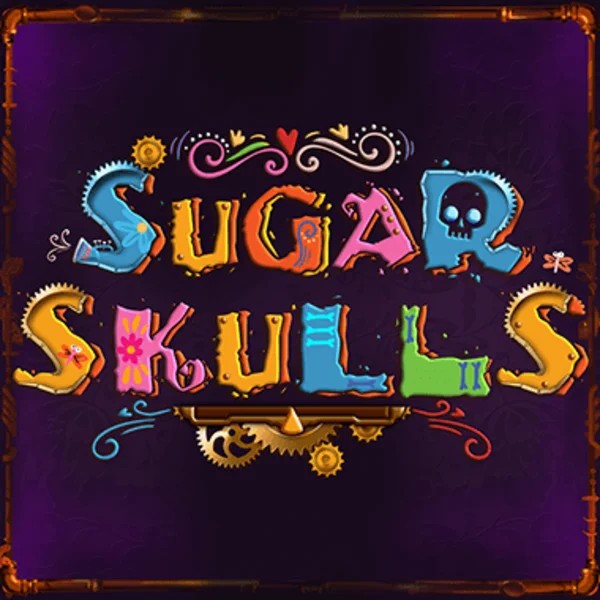 Sugar Skulls slot logo by Booming Games at Spinalto Casino
